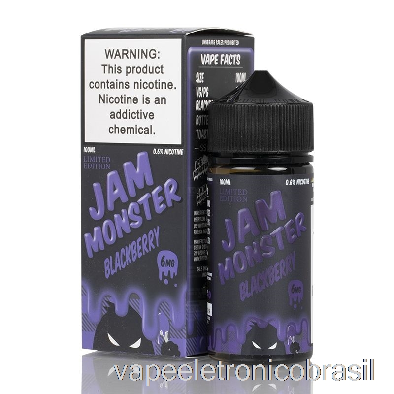 Vape Recarregável Blackberry - Jam Monster - 100ml 0mg